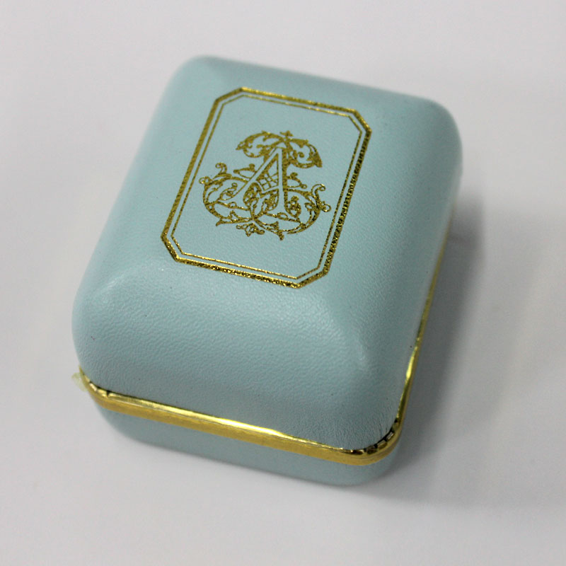Ελαφρές κουτί με λογότυπο γραμματοσήμων Ring Necklace Jewelry Gift Box